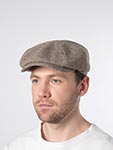 Кепка STETSON арт. 6840534 HATTERAS SUSTAINABLE HERRINGBONE UNDYED WOOL (бежевый / коричневый)
